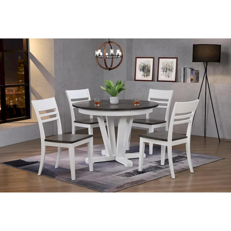 Shadow Grey/ Snow White 5-Piece Hudson Dining Set