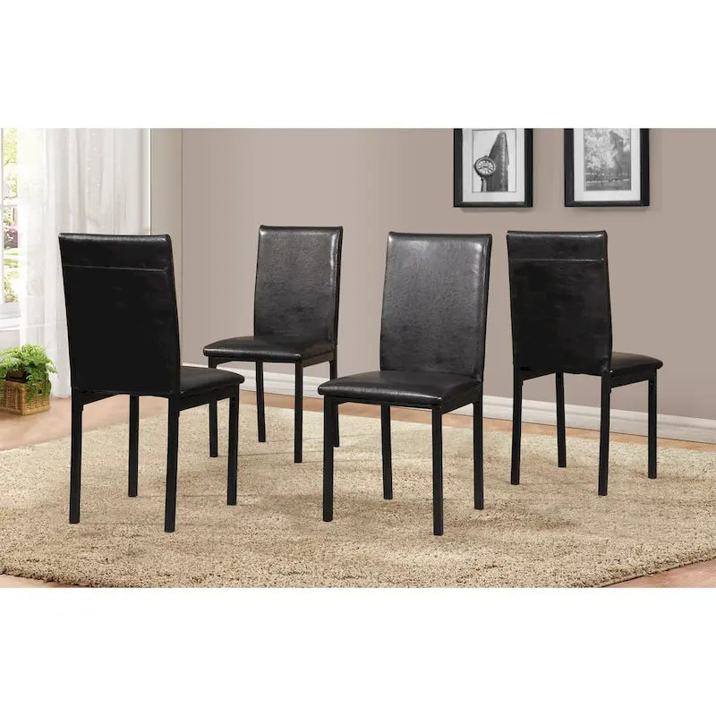 Ensemble table et 4 chaises de salle à manger, ensemble de meubles de salle à manger de cuisine avec table rectangulaire en faux marbre et 4 chaises