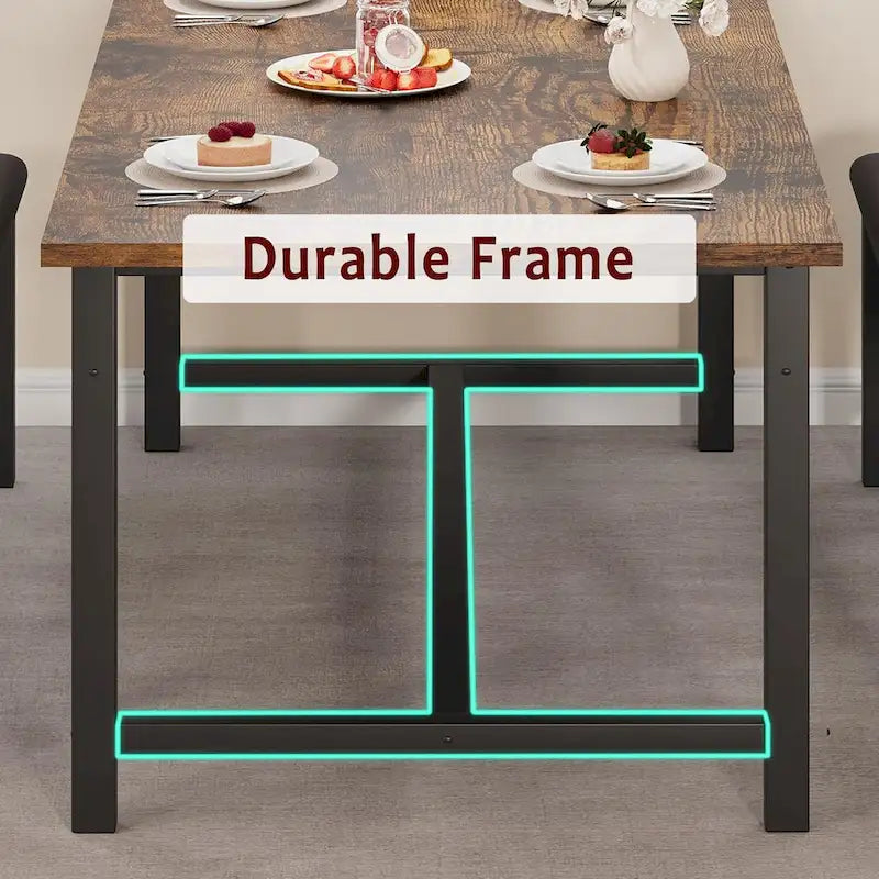 Ensemble de 3 grandes pièces : table de cuisine extensible pour 6 personnes