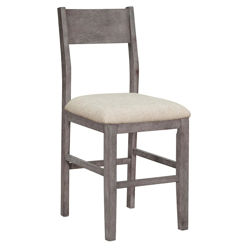 Ensemble de salle à manger 5 pièces à hauteur de comptoir, ensemble de table de cuisine en bois massif avec table à manger rectangulaire et 4 chaises de salle à manger