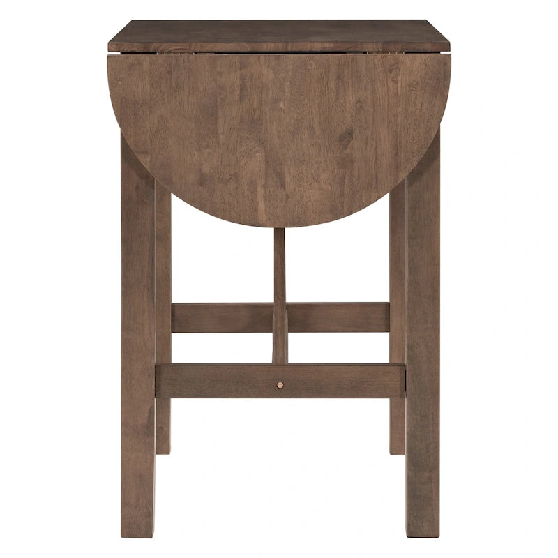 Ensemble de salle à manger rustique 3 pièces avec abattant et 2 chaises