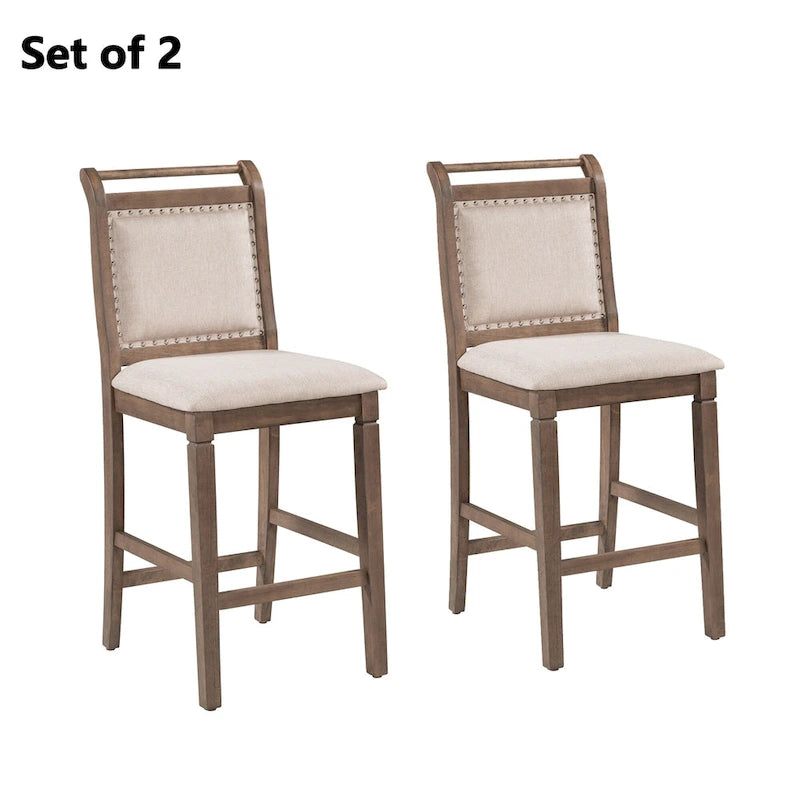 Ensemble de salle à manger rustique 3 pièces avec abattant et 2 chaises