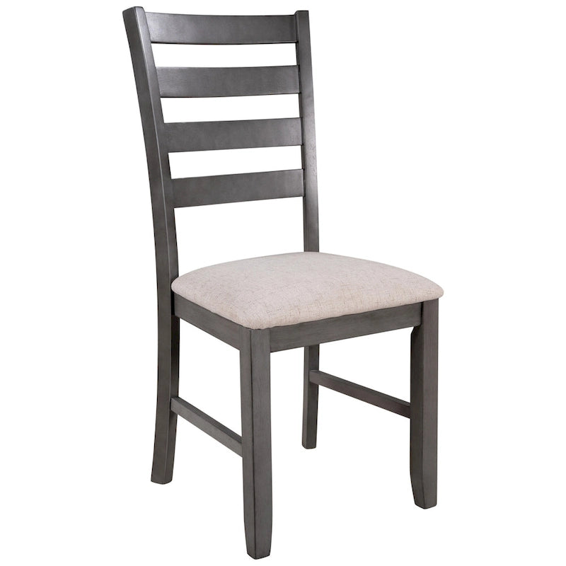 Ensemble de salle à manger rustique gris 6 pièces avec table rectangulaire et 4 chaises