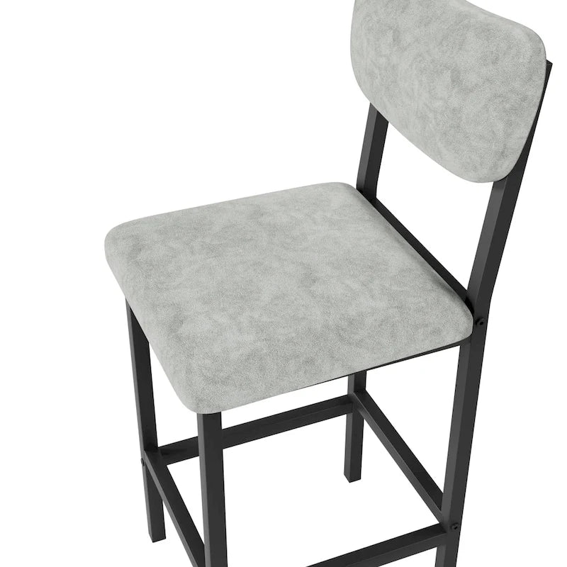 Ensemble de salle à manger 3 pièces de style moderne avec table rectangulaire et 2 chaises de salle à manger rembourrées