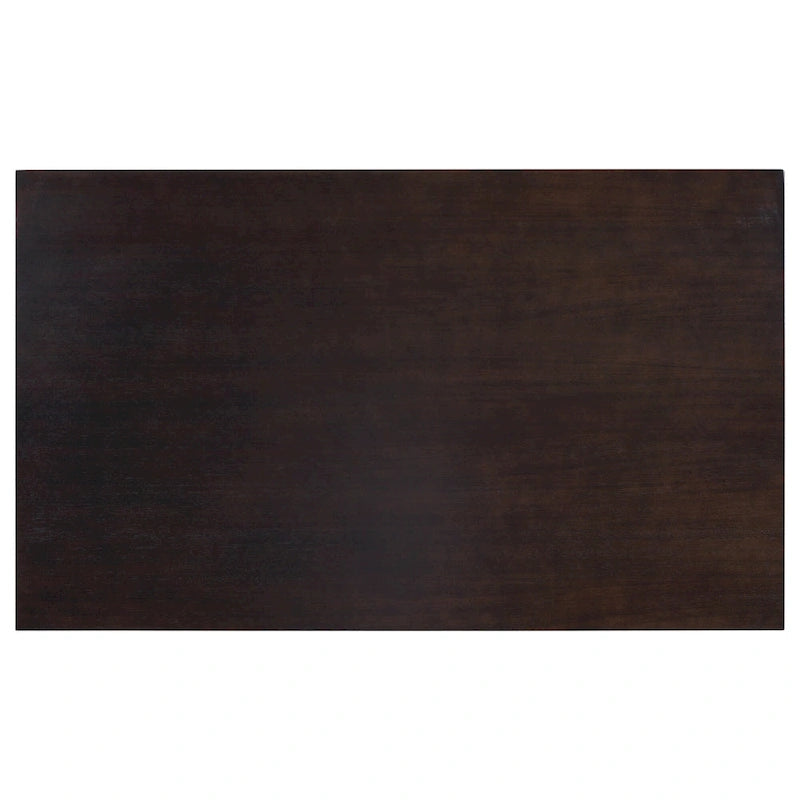 Ensemble de salle à manger en bois 6 pièces Espresso Retro avec table rectangulaire et 4 chaises