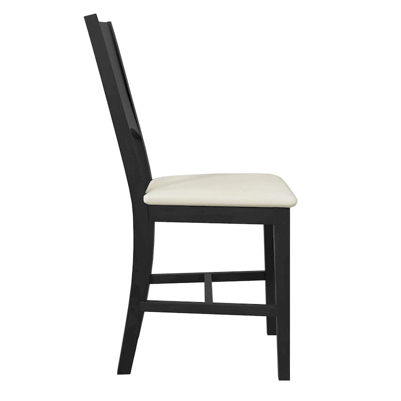 Ensemble de salle à manger 6 pièces en bois avec table rectangulaire et 4 chaises