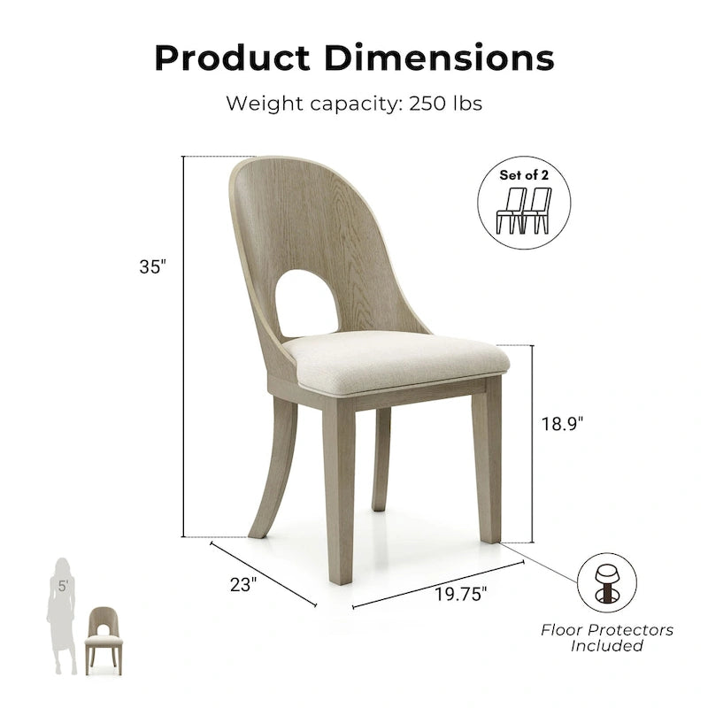 Ensemble de salle à manger rond moderne 5 pièces en bois massif Piez de Furniture of America