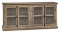 Barrister Lane 70 Rustic TV Stand with Storage and Cable Management for TVs up to 80- Oak