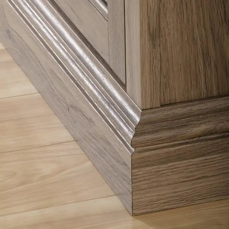 Barrister Lane 70 Rustic TV Stand with Storage and Cable Management for TVs up to 80- Oak