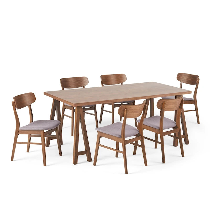 Ensemble de salle à manger luxueux 7 pièces Mid-Century Modern par Christopher Knight Home