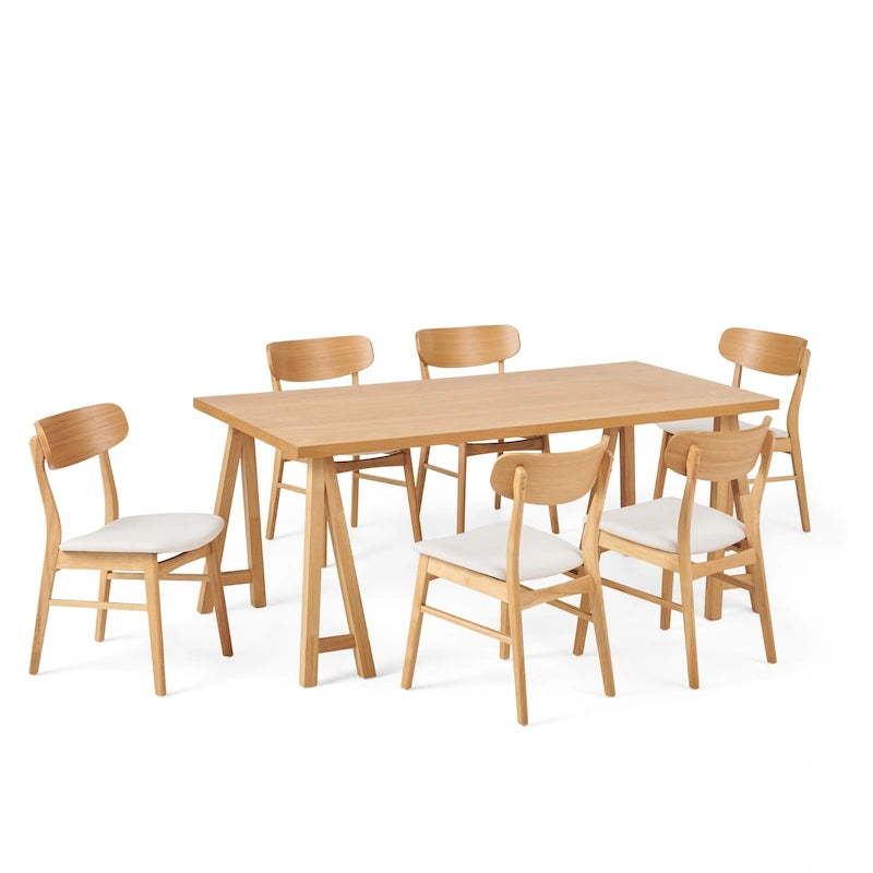 Ensemble de salle à manger luxueux 7 pièces Mid-Century Modern par Christopher Knight Home