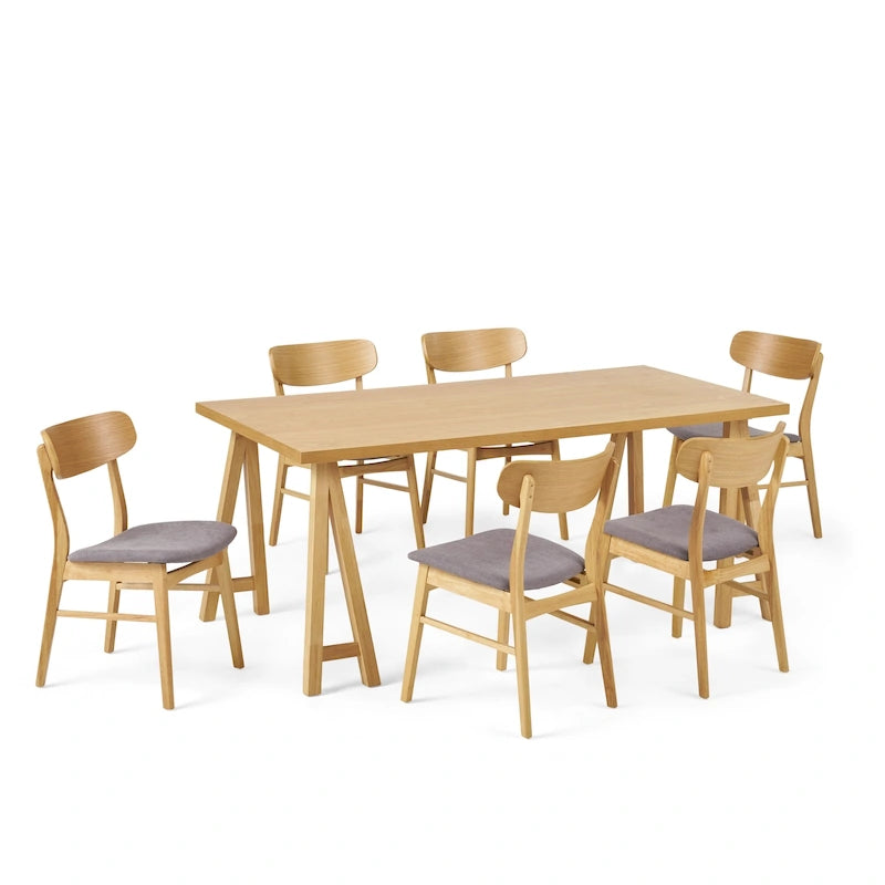 Ensemble de salle à manger luxueux 7 pièces Mid-Century Modern par Christopher Knight Home