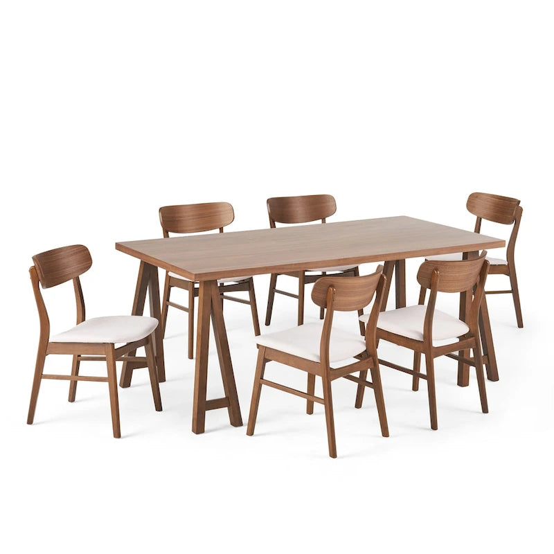 Ensemble de salle à manger luxueux 7 pièces Mid-Century Modern par Christopher Knight Home