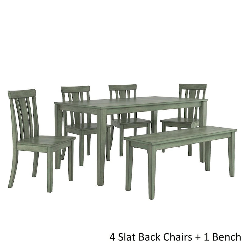 Ensemble de salle à manger rectangulaire Wilmington II 152 cm vert sauge antique par iNSPIRE Q Classic