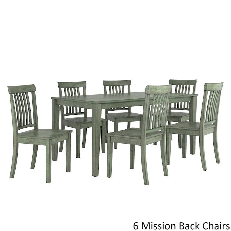 Ensemble de salle à manger rectangulaire Wilmington II 152 cm vert sauge antique par iNSPIRE Q Classic