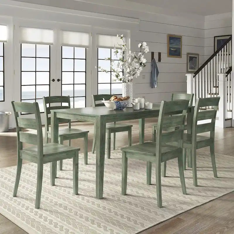 Ensemble de salle à manger rectangulaire Wilmington II 152 cm vert sauge antique par iNSPIRE Q Classic