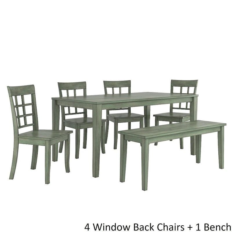 Ensemble de salle à manger rectangulaire Wilmington II 152 cm vert sauge antique par iNSPIRE Q Classic