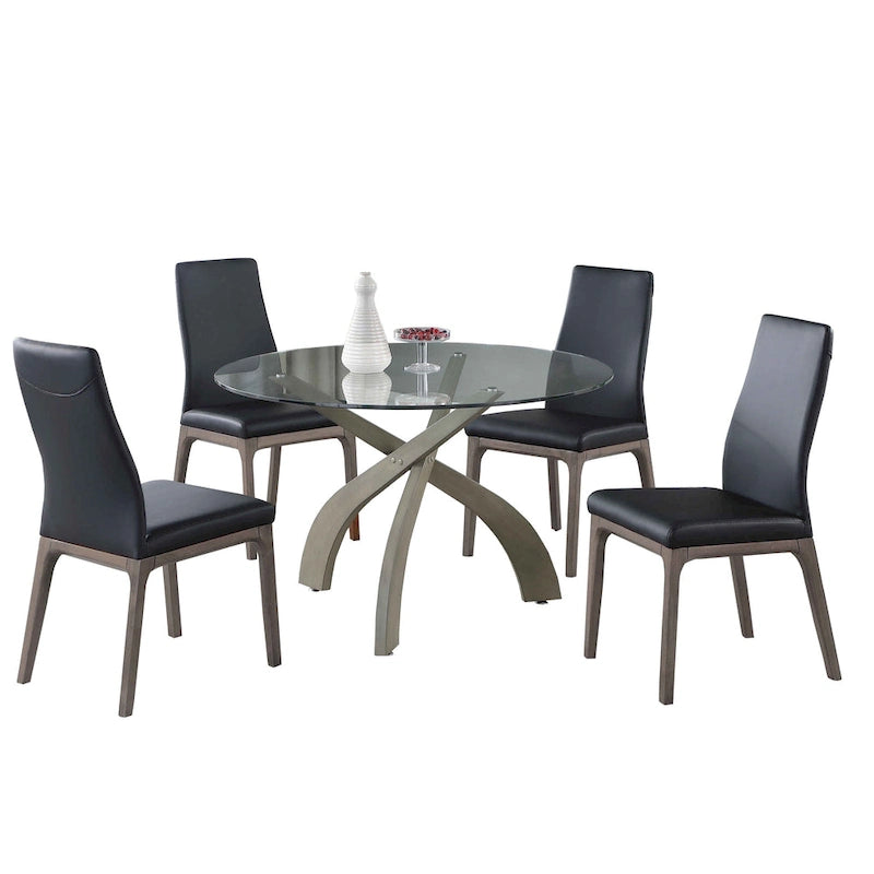 Ensemble de salle à manger Somette Pogo Criss Cross avec chaises noires