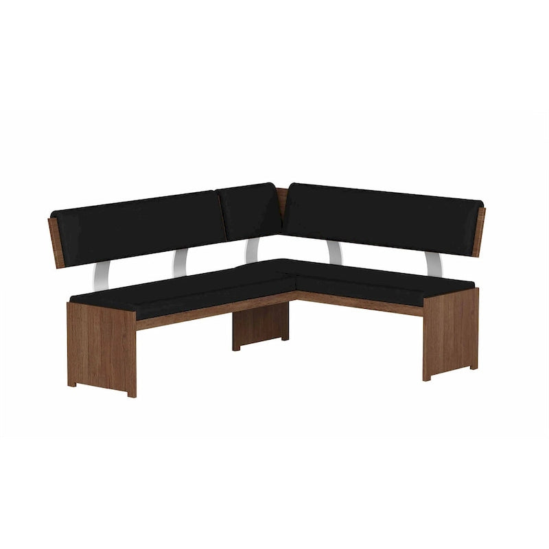 Ensemble de salle à manger moderne Emily Somette en bois avec table, coin repas et banc