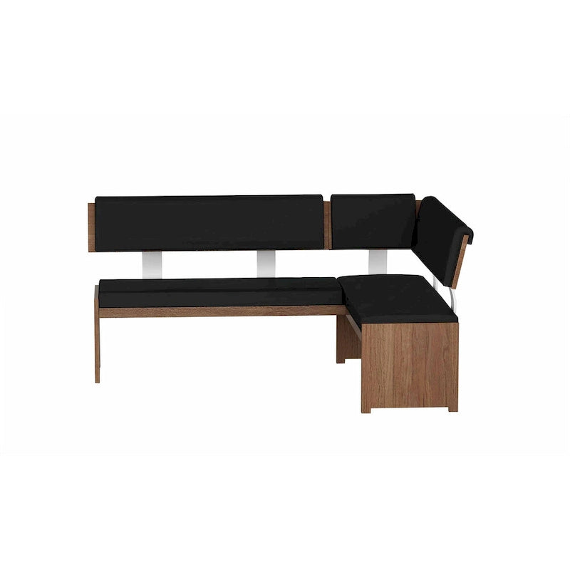 Ensemble de salle à manger moderne Emily Somette en bois avec table, coin repas et banc