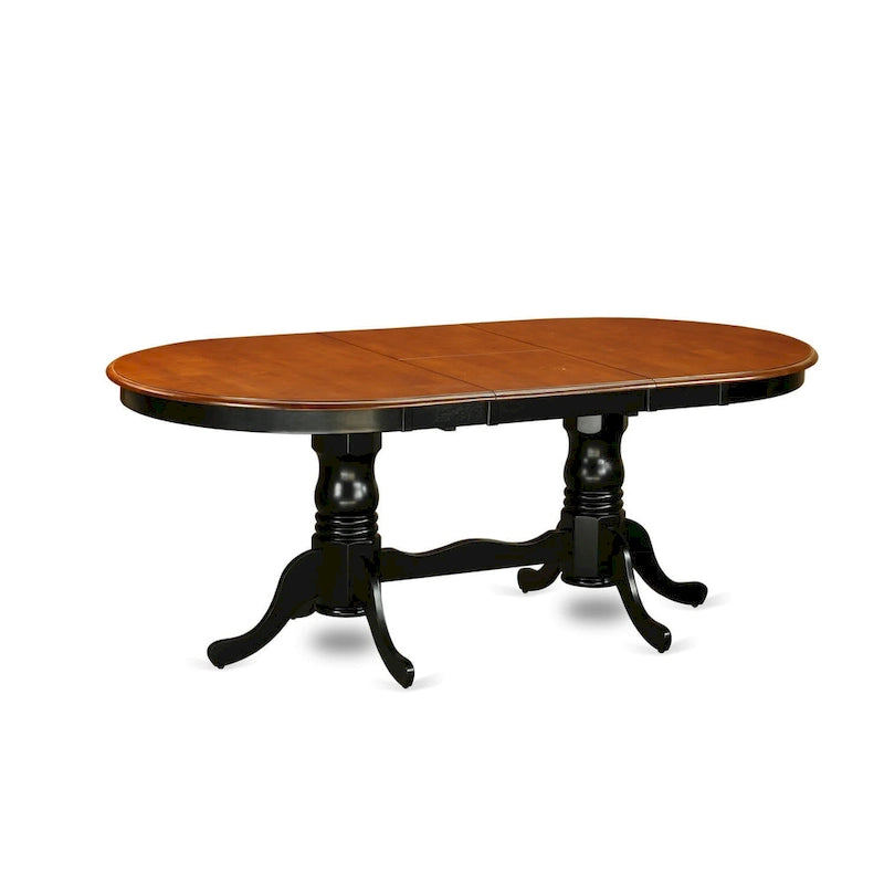 Ensemble de salle à manger East West Furniture – Table de salle à manger ovale et chaises en bois, noir et cerisier (options de pièces)