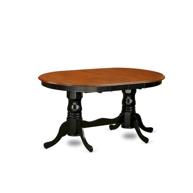 Ensemble de salle à manger East West Furniture – Table de salle à manger ovale et chaises en bois, noir et cerisier (options de pièces)