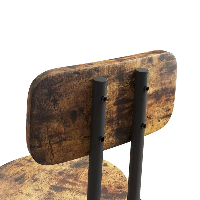 Ensemble de table de bar 3 pièces, table de bar ronde avec 2 tabourets et étagère de rangement - 23,6x36,2 pouces