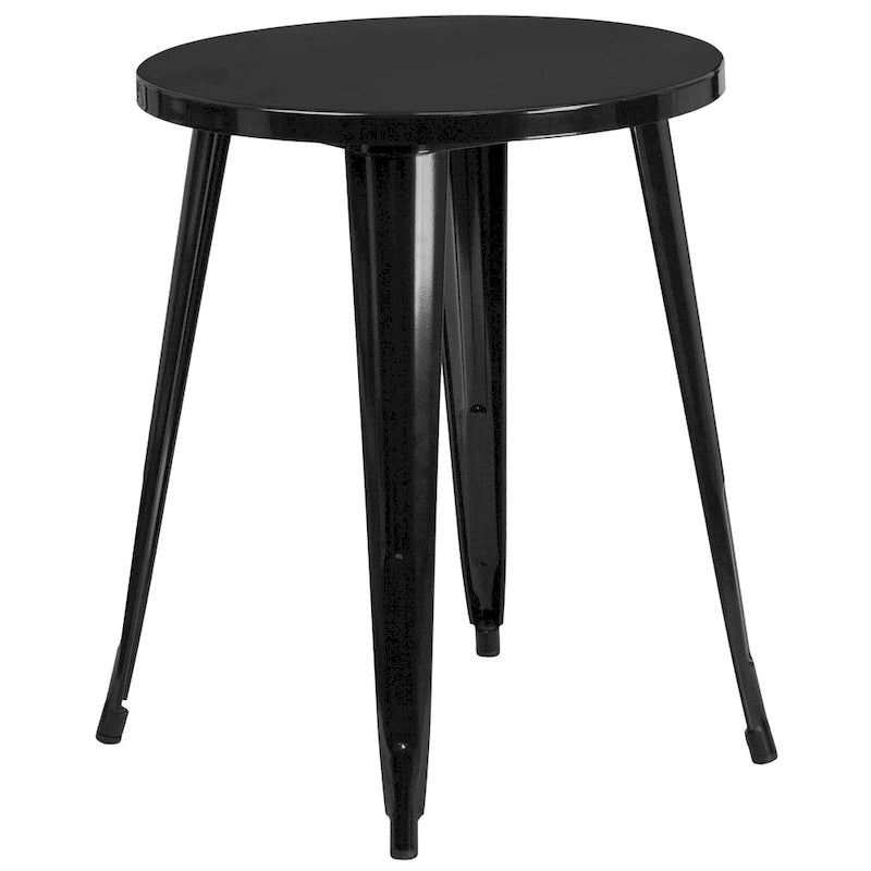 Ensemble table ronde d'intérieur/extérieur de 24 po avec 2 fauteuils