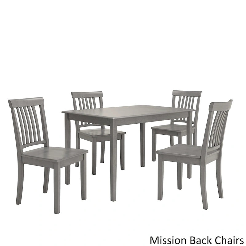Ensemble de salle à manger rectangulaire 5 pièces Wilmington II 48 pouces gris antique par iNSPIRE Q Classic