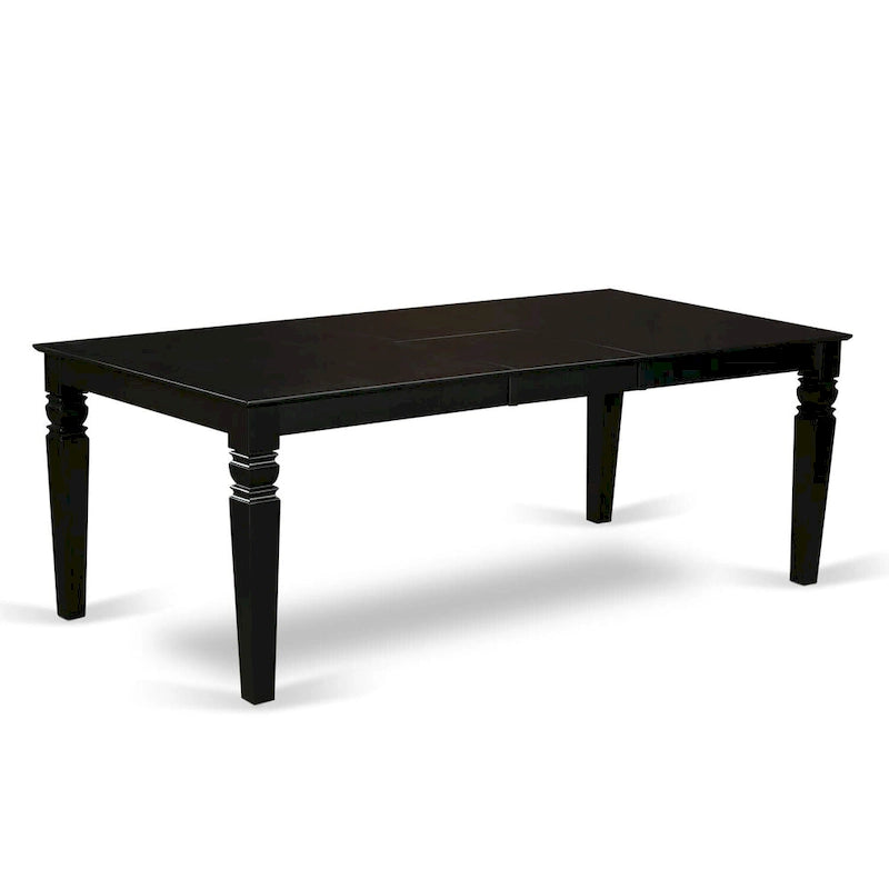 Ensemble de salle à manger East West Furniture avec table en bois et chaises Parsons en tissu de lin (nombre de pièces et finition au choix)
