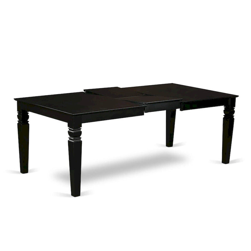 Ensemble de salle à manger East West Furniture avec table en bois et chaises Parsons en tissu de lin (nombre de pièces et finition au choix)