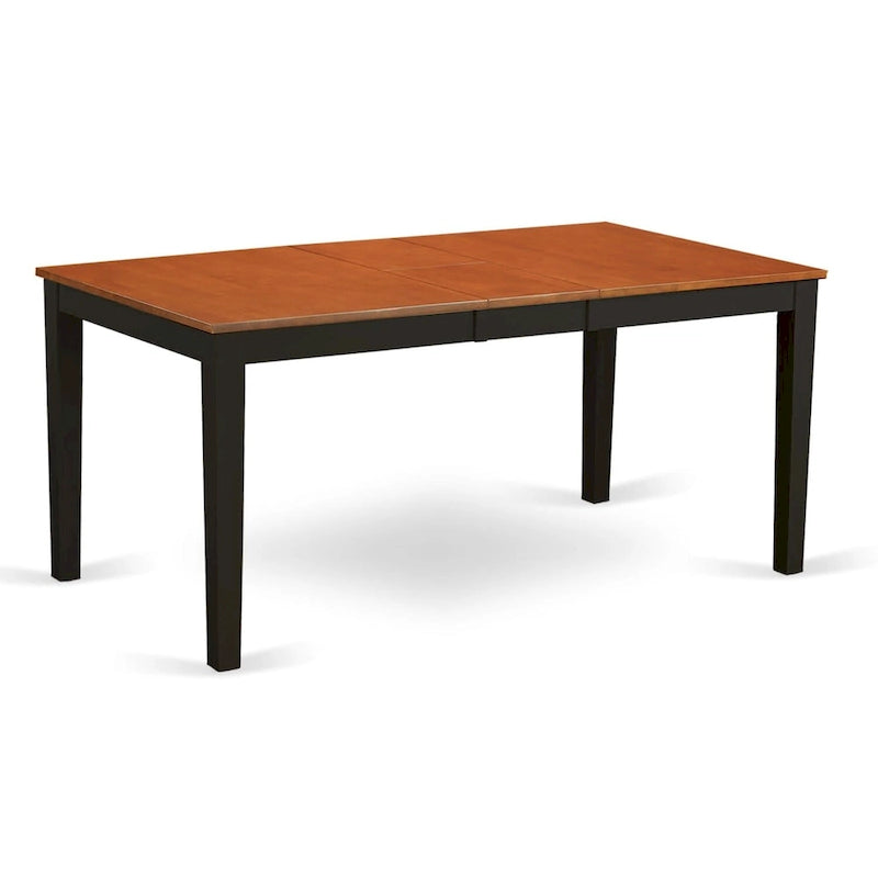 East West Furniture – Ensemble de salle à manger comprenant une table rectangulaire et des chaises de salle à manger avec un banc (options de type d'assise des chaises)