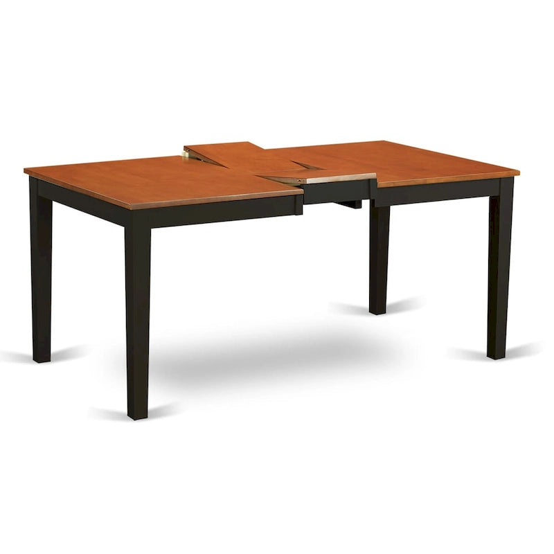 East West Furniture – Ensemble de salle à manger comprenant une table rectangulaire et des chaises de salle à manger avec un banc (options de type d'assise des chaises)