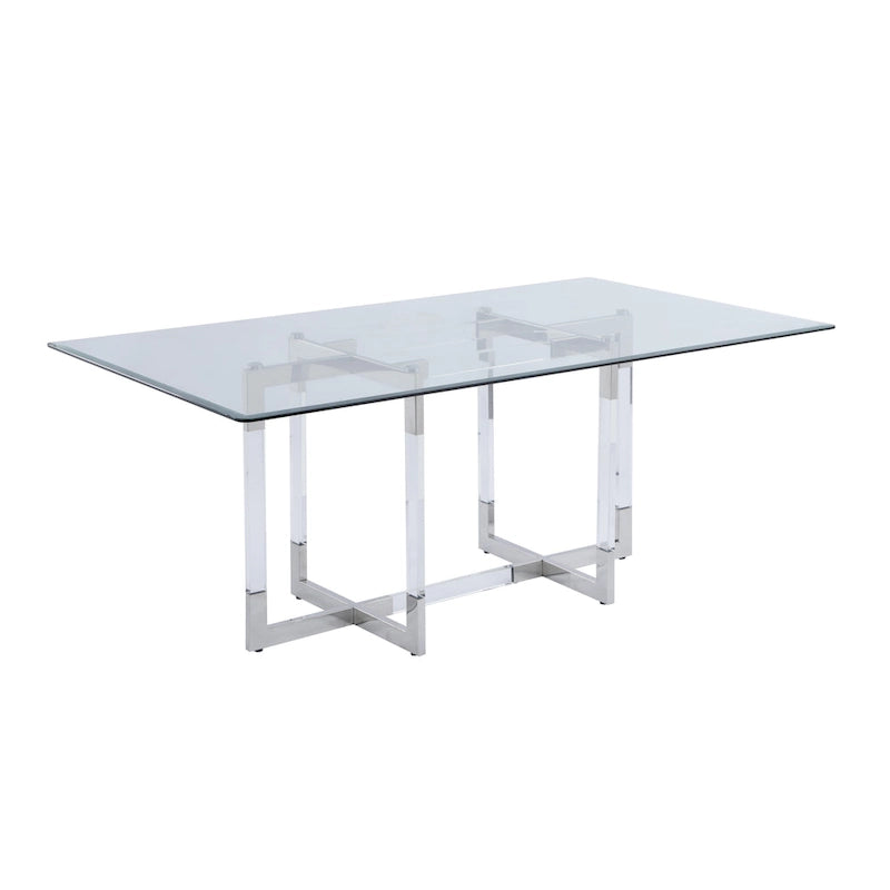 Ensemble de salle à manger Somette Amanda 5 pièces en verre et acrylique