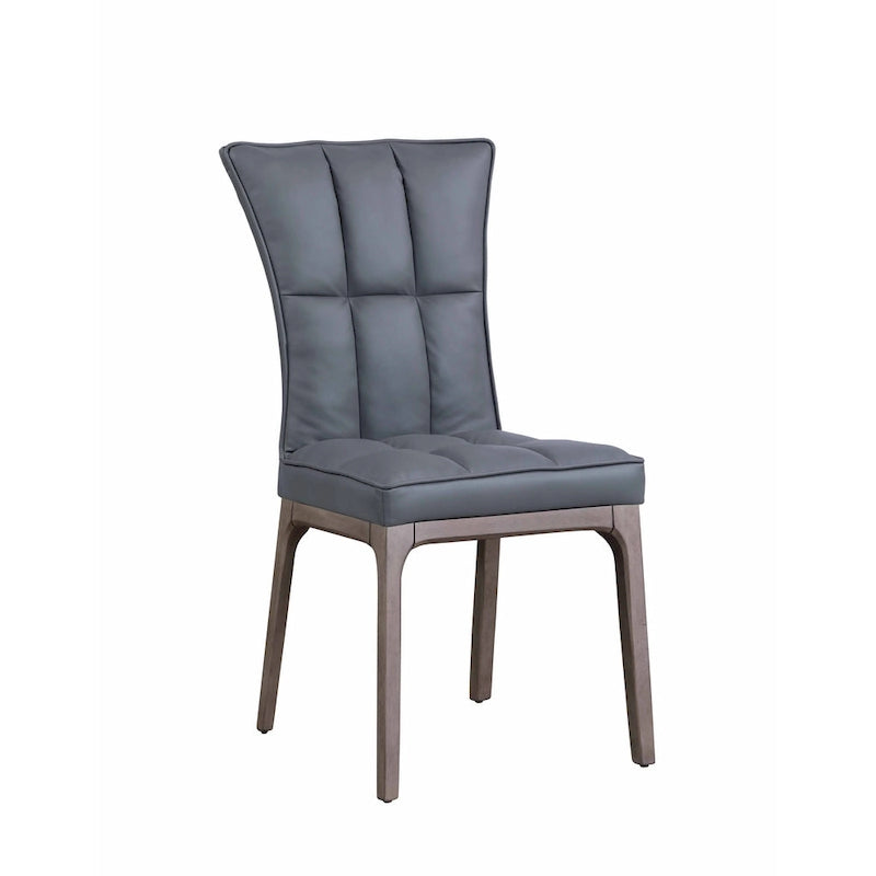 Ensemble de salle à manger Somette 5 pièces avec table ronde en verre, base en acrylique et 4 chaises latérales capitonnées