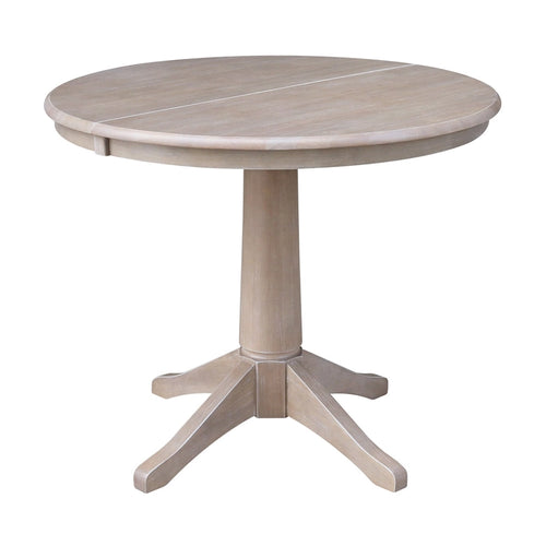 Table à rallonge ronde de 36 po avec chaises à dossier en X