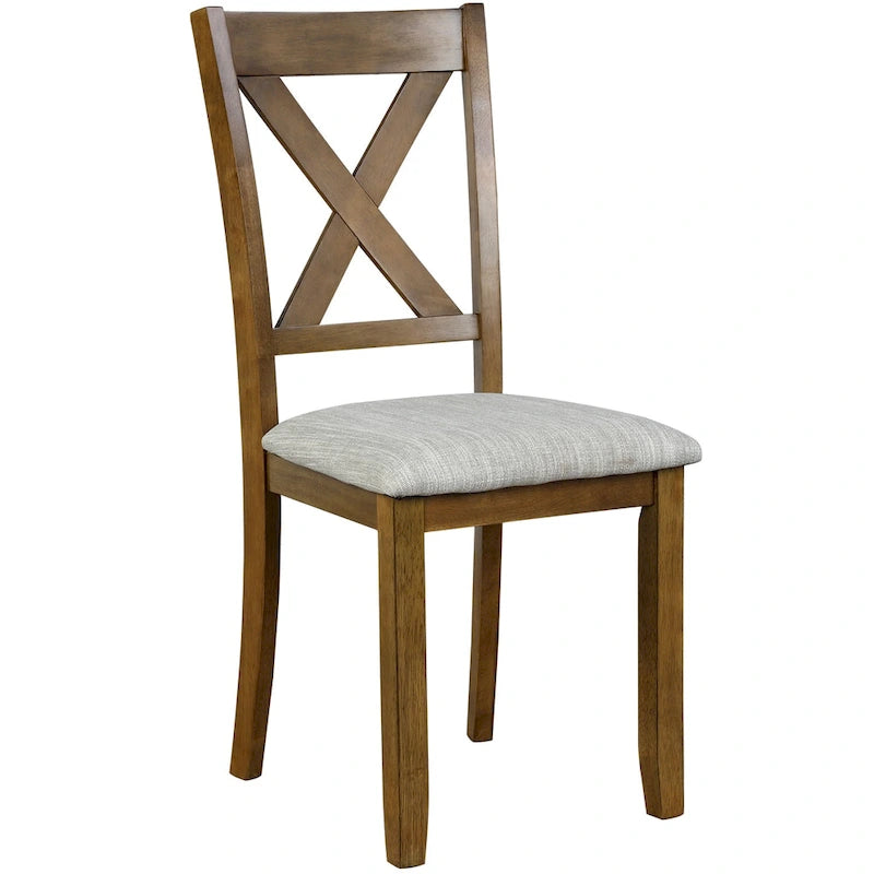 Ensemble de salle à manger 6 pièces en bois avec table, 4 chaises et un banc