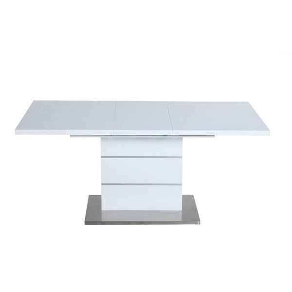 Ensemble de salle à manger Somette Richard 2 pièces en blanc et acier inoxydable