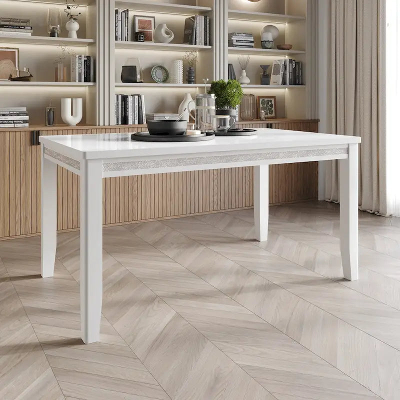 Ensemble de salle à manger 7 pièces CraftPorch Luxurious Crystal Diamond Strip