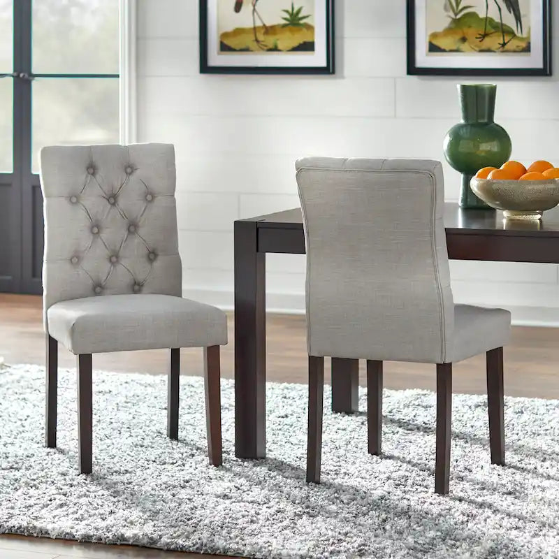 Ensemble de salle à manger 6 pièces Simple Living Annie Espresso, en hévéa gris et tissu, avec banc