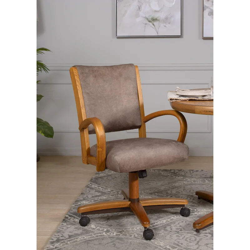 Ensemble table et chaises extensible 5 pièces marron pour salle à manger décontractée