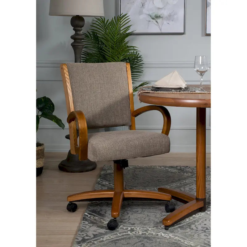 Ensemble table et chaises extensible 5 pièces marron pour salle à manger décontractée
