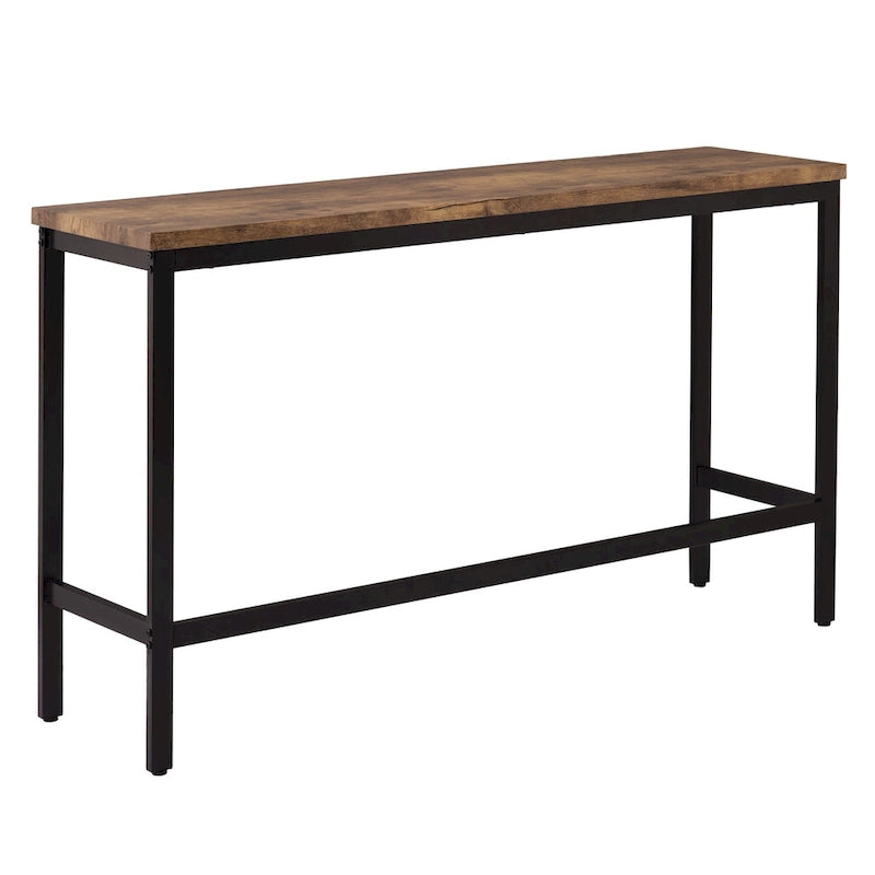 Table de salle à manger extra longue avec 3 tabourets de bar