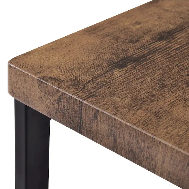 Table de salle à manger extra longue avec 3 tabourets de bar