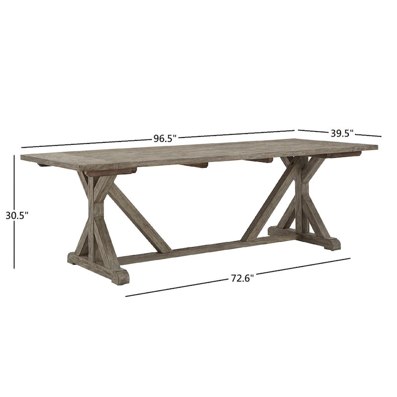 Ensemble de salle à manger Paloma en bois recyclé gris antique par iNSPIRE Q Artisan