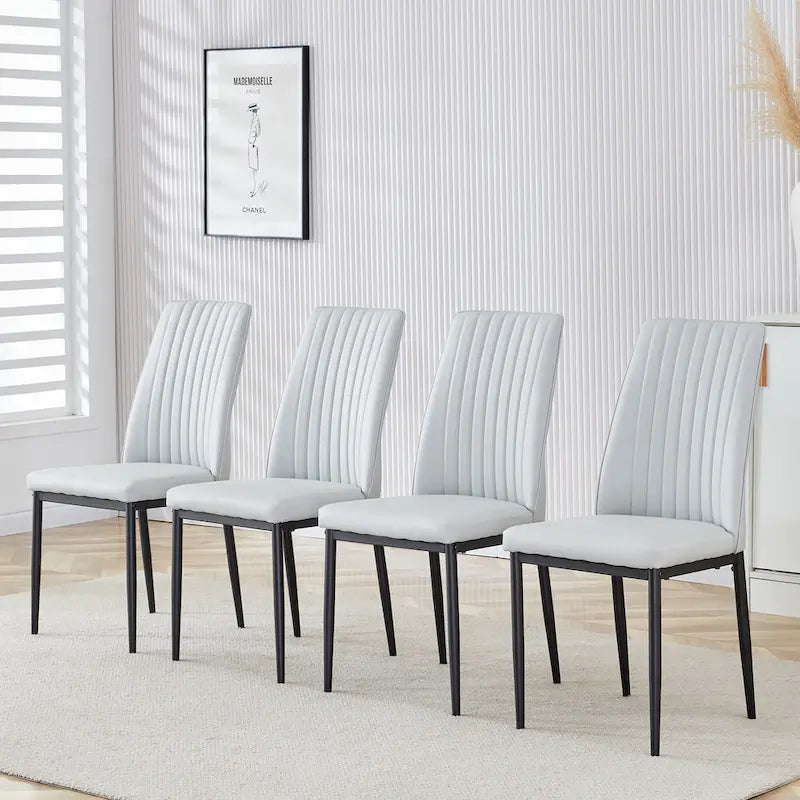 Ensemble de 5 chaises de salle à manger avec table rectangulaire