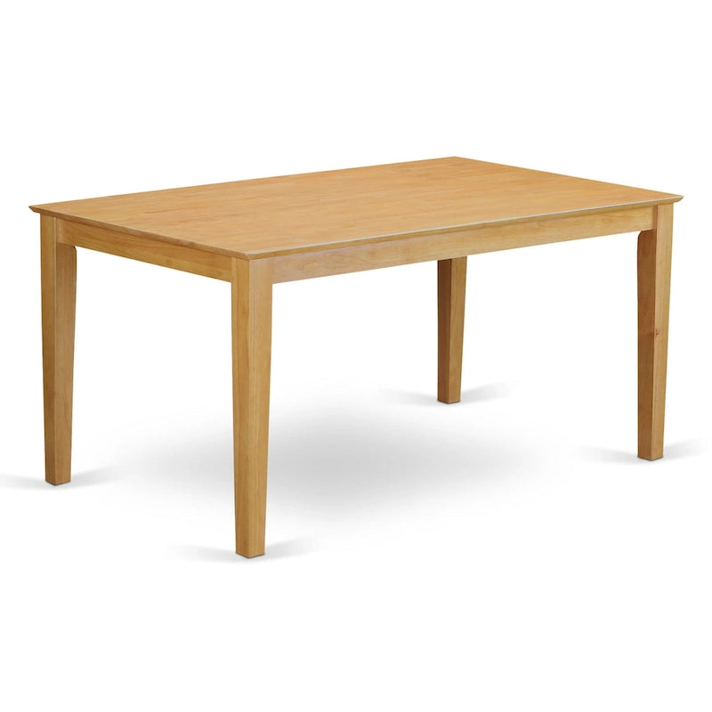 Ensemble de salle à manger East West Furniture – Une table rectangulaire en bois massif et 4 chaises de cuisine, chêne (options de pièces et d'assise)