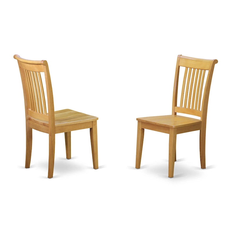 Ensemble de salle à manger East West Furniture – Une table rectangulaire en bois massif et 4 chaises de cuisine, chêne (options de pièces et d'assise)