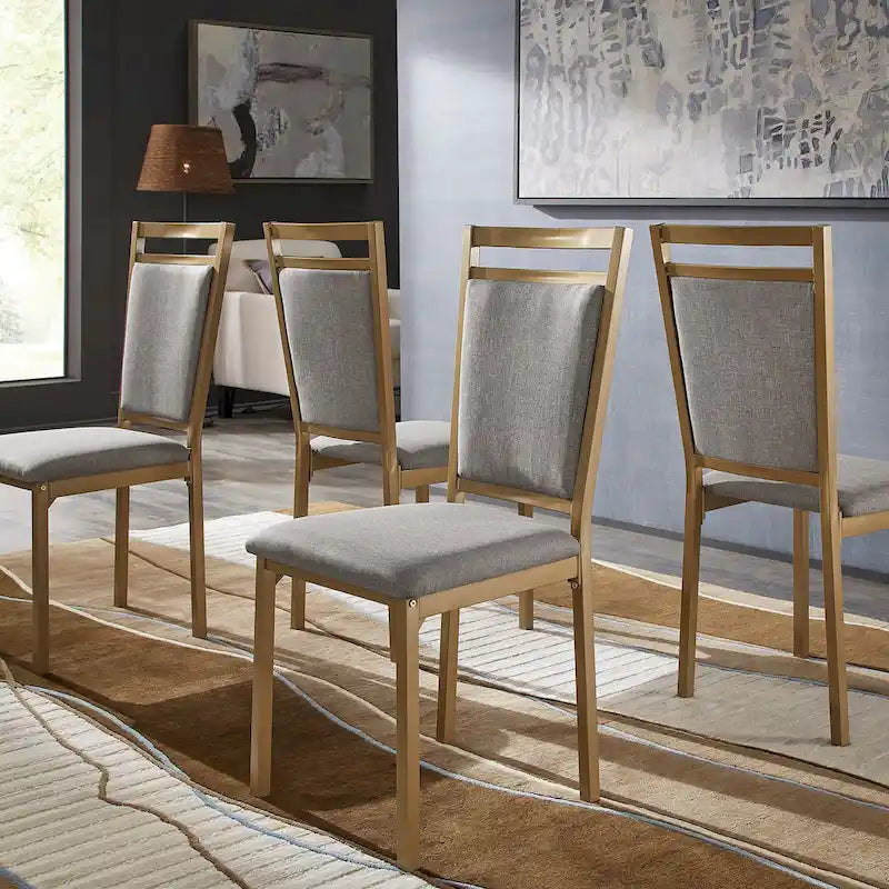 Ensemble de salle à manger Darcy avec plateau imitation marbre et structure dorée par iNSPIRE Q Bold