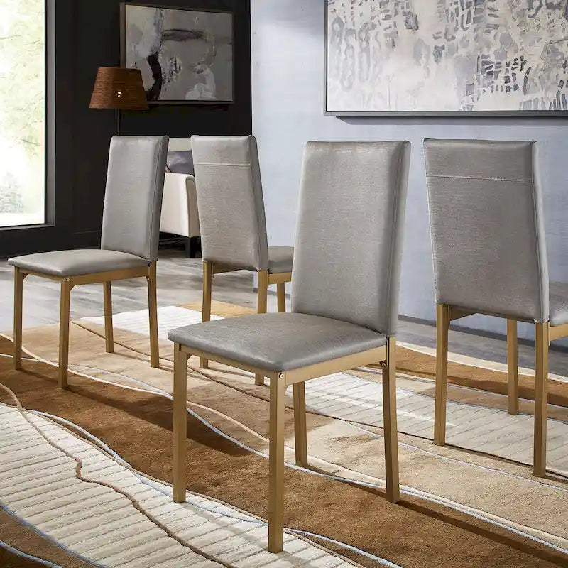 Ensemble de salle à manger Darcy avec plateau imitation marbre et structure dorée par iNSPIRE Q Bold